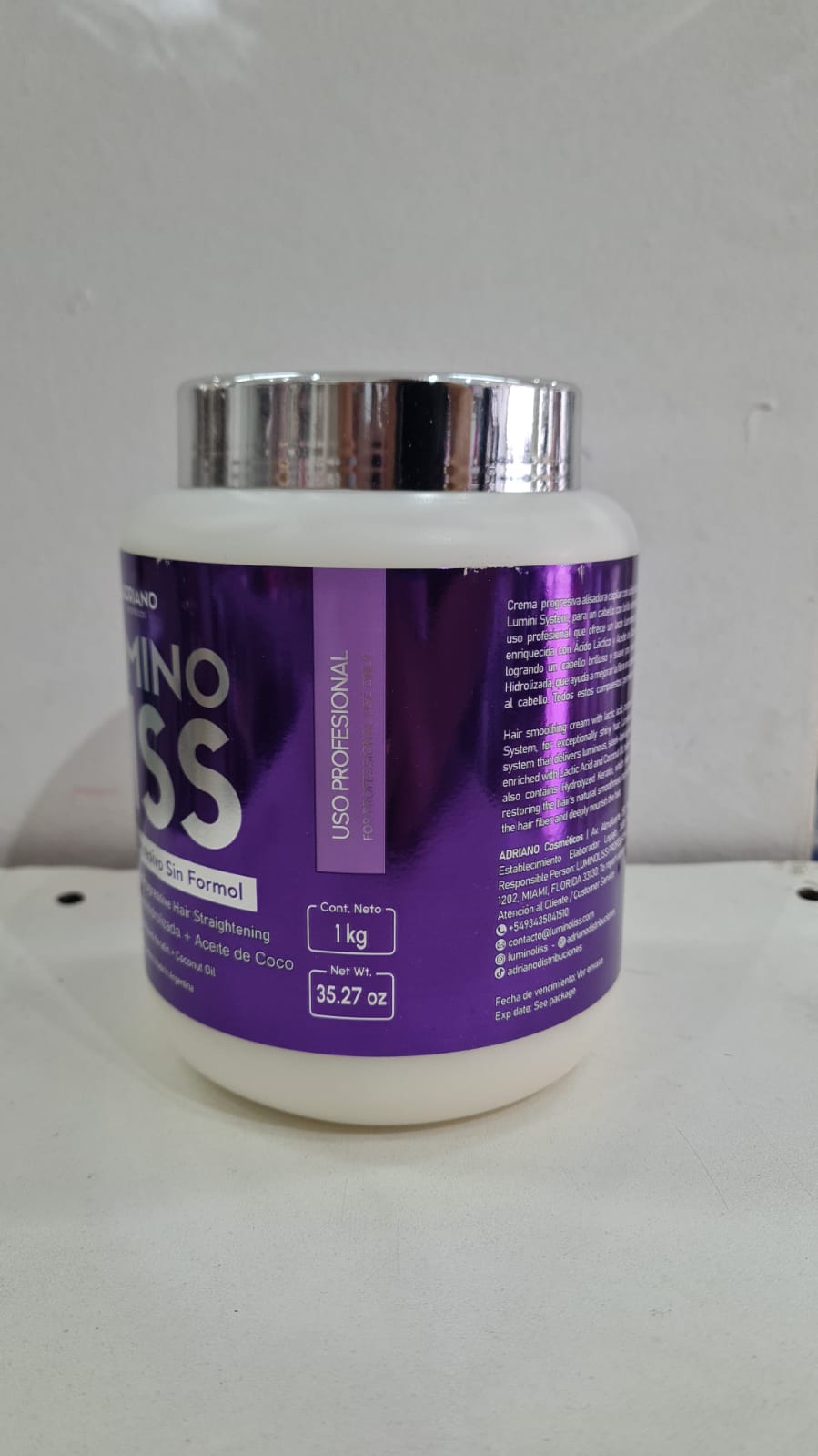 Imagen 2 de ALISADO sin formol 1kg LUMINOLISS