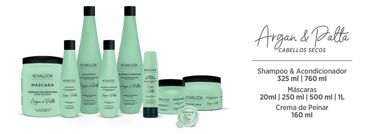 Imagen 2 de Mascara De Argan Y Palta Hidratacion Novalook 500ml